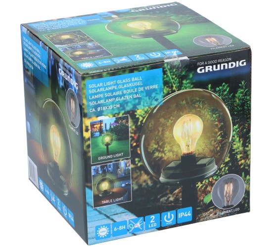 Φανάρι Κήπου LED Μπάλα 2 Σε 1 IP44 Φ18x33cm GRUNDIG Φανάρι Κήπου LED Μπάλα 2 Σε 1 IP44 Φ18x33cm GRUNDIG