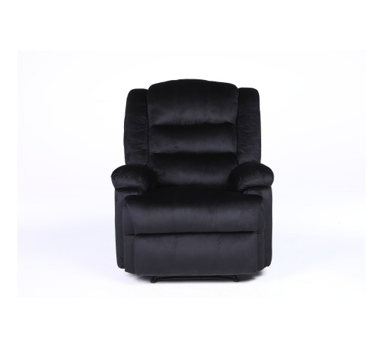 Πολυθρόνα Ανακλινόμενη ArteLibre CARINAE Μαύρο Βελούδο 93x90x100cm