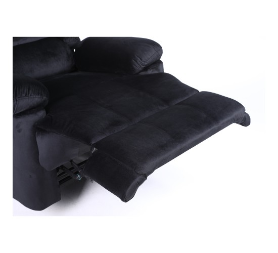 Πολυθρόνα Ανακλινόμενη ArteLibre CARINAE Μαύρο Βελούδο 93x90x100cm