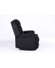 Πολυθρόνα Ανακλινόμενη ArteLibre CARINAE Μαύρο Βελούδο 93x90x100cm