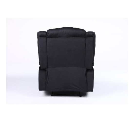 Πολυθρόνα Ανακλινόμενη ArteLibre CARINAE Μαύρο Βελούδο 93x90x100cm