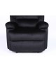 Πολυθρόνα Ανακλινόμενη ArteLibre CARINAE Μαύρο Βελούδο 93x90x100cm