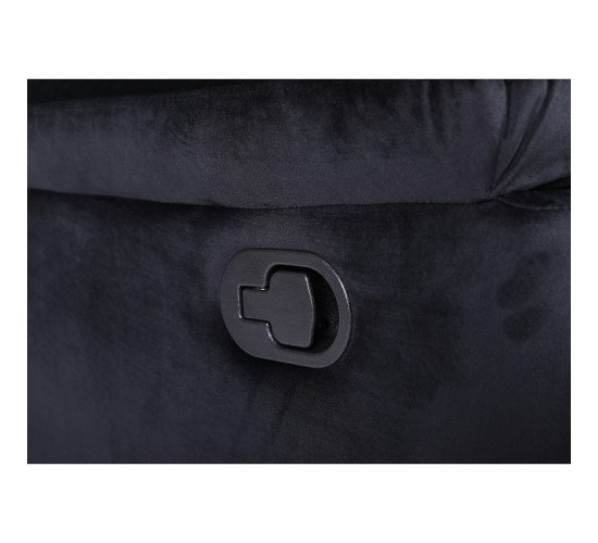 Πολυθρόνα Ανακλινόμενη ArteLibre CARINAE Μαύρο Βελούδο 93x90x100cm