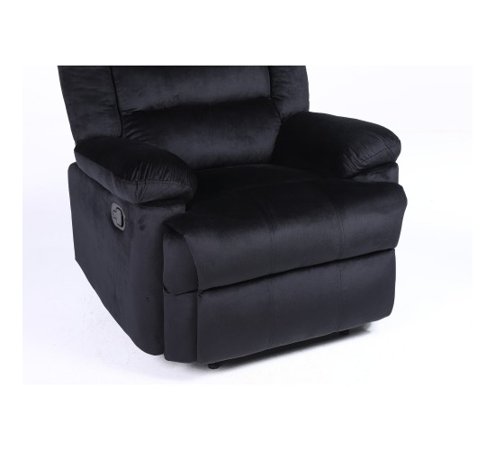Πολυθρόνα Ανακλινόμενη ArteLibre CARINAE Μαύρο Βελούδο 93x90x100cm