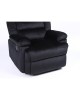 Πολυθρόνα Ανακλινόμενη ArteLibre CARINAE Μαύρο Βελούδο 93x90x100cm
