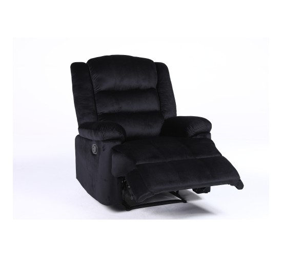 Πολυθρόνα Ανακλινόμενη ArteLibre CARINAE Μαύρο Βελούδο 93x90x100cm