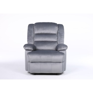 Πολυθρόνα Ανακλινόμενη ArteLibre CARINAE Γκρι Βελούδο 93x90x100cm