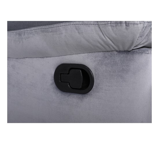 Πολυθρόνα Ανακλινόμενη ArteLibre CARINAE Γκρι Βελούδο 93x90x100cm