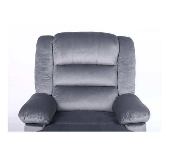 Πολυθρόνα Ανακλινόμενη ArteLibre CARINAE Γκρι Βελούδο 93x90x100cm