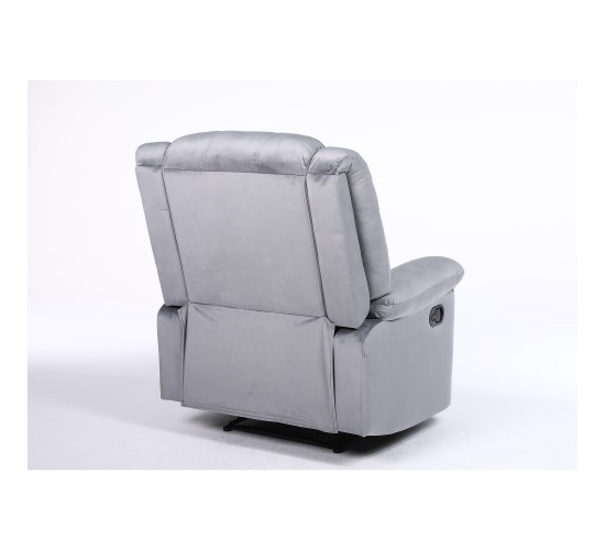 Πολυθρόνα Ανακλινόμενη ArteLibre CARINAE Γκρι Βελούδο 93x90x100cm