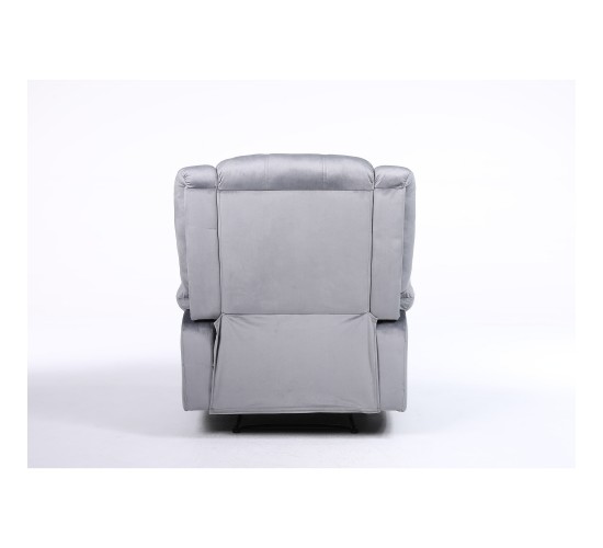 Πολυθρόνα Ανακλινόμενη ArteLibre CARINAE Γκρι Βελούδο 93x90x100cm