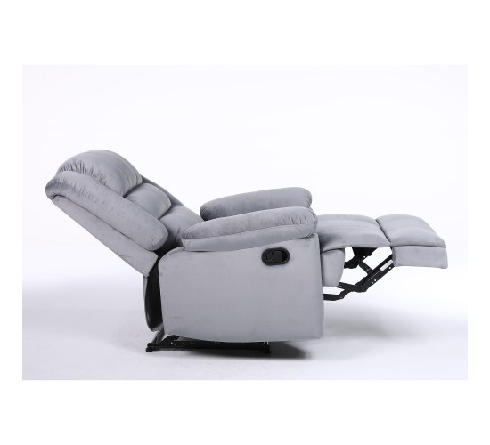 Πολυθρόνα Ανακλινόμενη ArteLibre CARINAE Γκρι Βελούδο 93x90x100cm