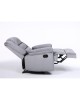 Πολυθρόνα Ανακλινόμενη ArteLibre CARINAE Γκρι Βελούδο 93x90x100cm