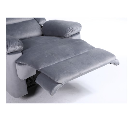 Πολυθρόνα Ανακλινόμενη ArteLibre CARINAE Γκρι Βελούδο 93x90x100cm