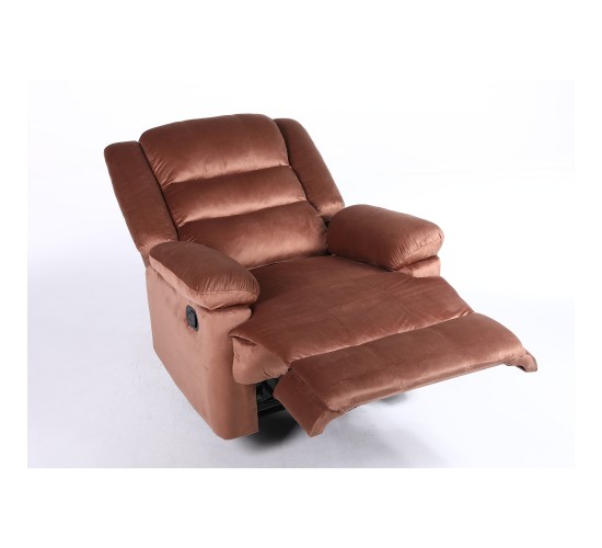 Πολυθρόνα Ανακλινόμενη ArteLibre CARINAE Καφέ Βελούδο 93x90x100cm