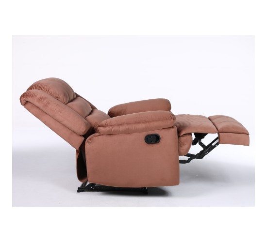 Πολυθρόνα Ανακλινόμενη ArteLibre CARINAE Καφέ Βελούδο 93x90x100cm