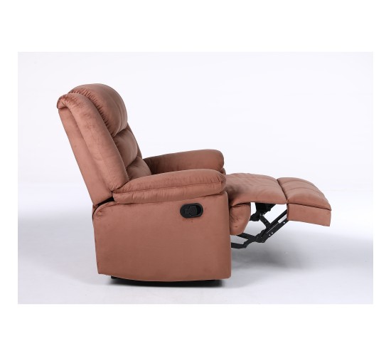 Πολυθρόνα Ανακλινόμενη ArteLibre CARINAE Καφέ Βελούδο 93x90x100cm