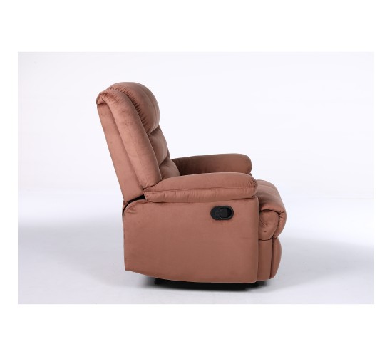 Πολυθρόνα Ανακλινόμενη ArteLibre CARINAE Καφέ Βελούδο 93x90x100cm