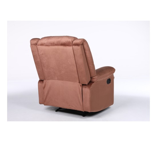 Πολυθρόνα Ανακλινόμενη ArteLibre CARINAE Καφέ Βελούδο 93x90x100cm