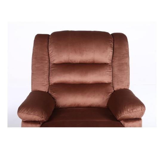 Πολυθρόνα Ανακλινόμενη ArteLibre CARINAE Καφέ Βελούδο 93x90x100cm