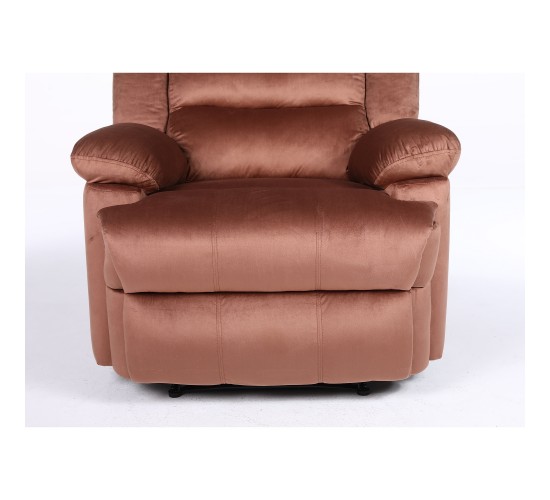 Πολυθρόνα Ανακλινόμενη ArteLibre CARINAE Καφέ Βελούδο 93x90x100cm