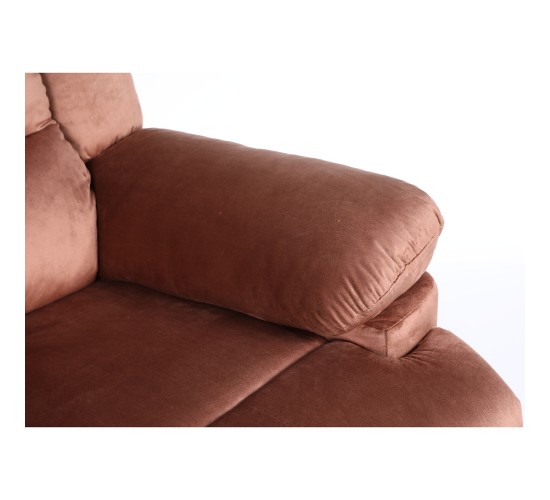 Πολυθρόνα Ανακλινόμενη ArteLibre CARINAE Καφέ Βελούδο 93x90x100cm