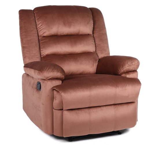 Πολυθρόνα Ανακλινόμενη ArteLibre CARINAE Καφέ Βελούδο 93x90x100cm