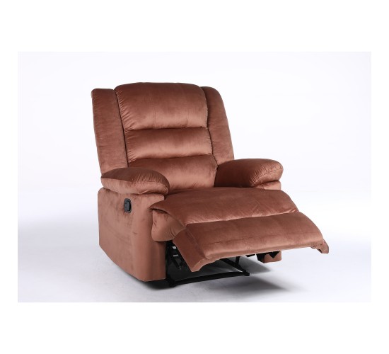 Πολυθρόνα Ανακλινόμενη ArteLibre CARINAE Καφέ Βελούδο 93x90x100cm