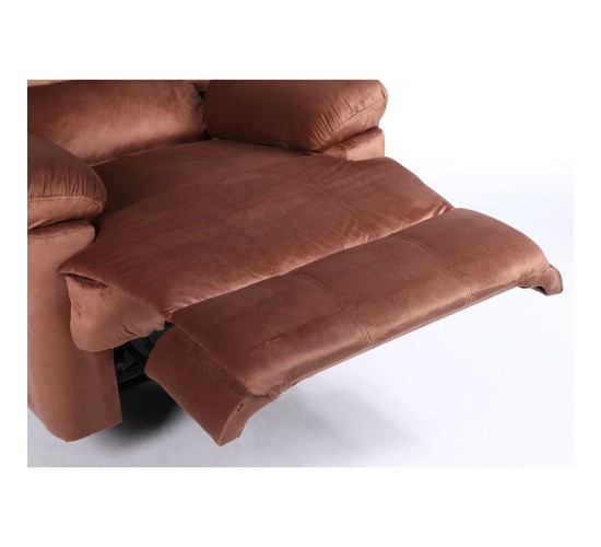 Πολυθρόνα Ανακλινόμενη ArteLibre CARINAE Καφέ Βελούδο 93x90x100cm