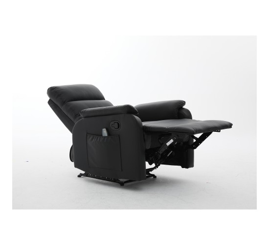 Πολυθρόνα Ανακλινόμενη ArteLibre RIGIL Με Λειτουργία Μασάζ Μαύρο PU 75x87x102cm