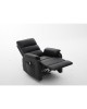 Πολυθρόνα Ανακλινόμενη ArteLibre RIGIL Με Λειτουργία Μασάζ Μαύρο PU 75x87x102cm