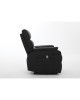 Πολυθρόνα Ανακλινόμενη ArteLibre RIGIL Με Λειτουργία Μασάζ Μαύρο PU 75x87x102cm