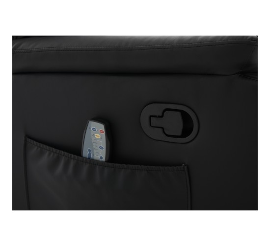 Πολυθρόνα Ανακλινόμενη ArteLibre RIGIL Με Λειτουργία Μασάζ Μαύρο PU 75x87x102cm