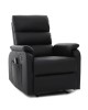 Πολυθρόνα Ανακλινόμενη ArteLibre RIGIL Με Λειτουργία Μασάζ Μαύρο PU 75x87x102cm