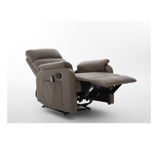 Πολυθρόνα Ανακλινόμενη ArteLibre RIGIL Με Λειτουργία Μασάζ Καφέ PU 75x87x102cm