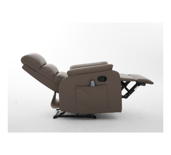 Πολυθρόνα Ανακλινόμενη ArteLibre RIGIL Με Λειτουργία Μασάζ Καφέ PU 75x87x102cm