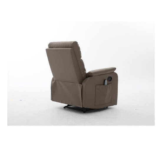 Πολυθρόνα Ανακλινόμενη ArteLibre RIGIL Με Λειτουργία Μασάζ Καφέ PU 75x87x102cm