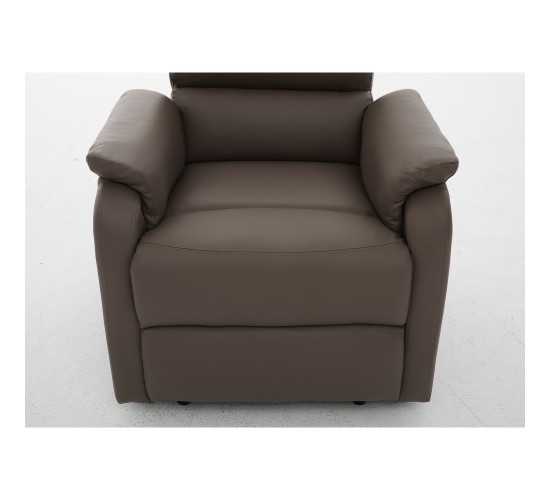 Πολυθρόνα Ανακλινόμενη ArteLibre RIGIL Με Λειτουργία Μασάζ Καφέ PU 75x87x102cm