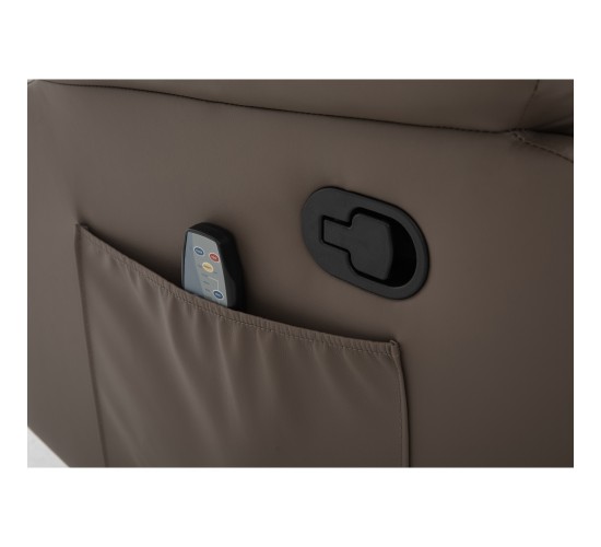 Πολυθρόνα Ανακλινόμενη ArteLibre RIGIL Με Λειτουργία Μασάζ Καφέ PU 75x87x102cm