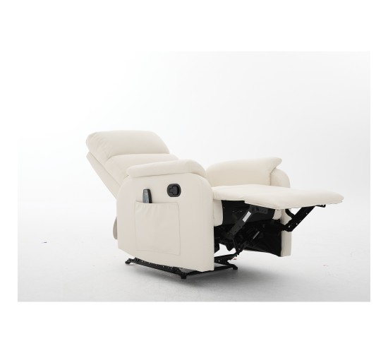 Πολυθρόνα Ανακλινόμενη ArteLibre RIGIL Με Λειτουργία Μασάζ Μπεζ PU 75x87x102cm