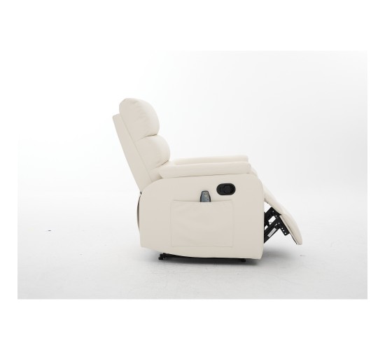 Πολυθρόνα Ανακλινόμενη ArteLibre RIGIL Με Λειτουργία Μασάζ Μπεζ PU 75x87x102cm