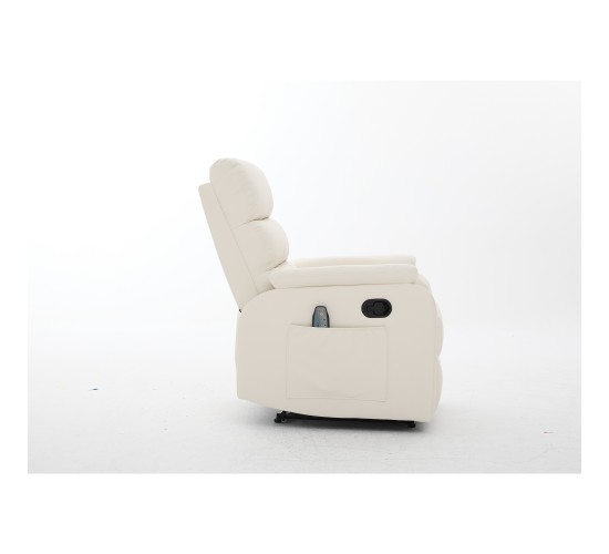 Πολυθρόνα Ανακλινόμενη ArteLibre RIGIL Με Λειτουργία Μασάζ Μπεζ PU 75x87x102cm