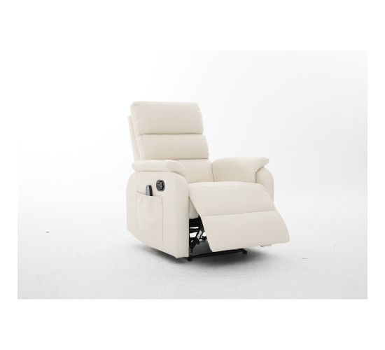 Πολυθρόνα Ανακλινόμενη ArteLibre RIGIL Με Λειτουργία Μασάζ Μπεζ PU 75x87x102cm