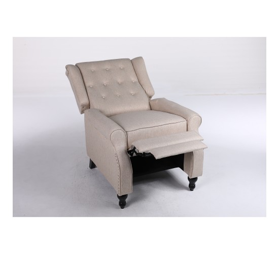 Πολυθρόνα Ανακλινόμενη ArteLibre ALNAIR Μπεζ Ύφασμα 78x85x104cm