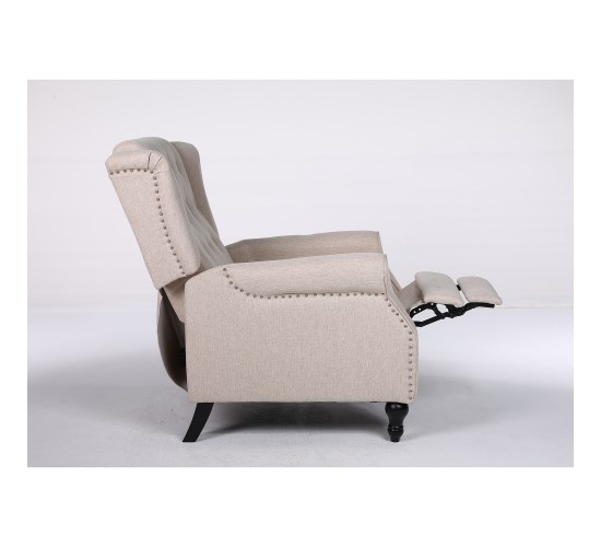 Πολυθρόνα Ανακλινόμενη ArteLibre ALNAIR Μπεζ Ύφασμα 78x85x104cm