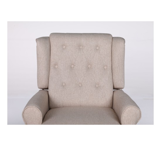 Πολυθρόνα Ανακλινόμενη ArteLibre ALNAIR Μπεζ Ύφασμα 78x85x104cm