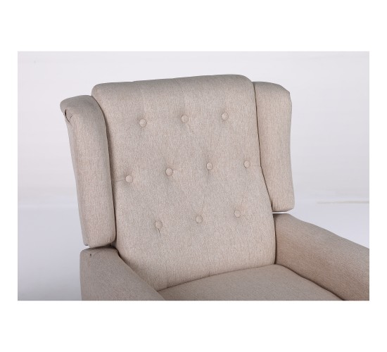 Πολυθρόνα Ανακλινόμενη ArteLibre ALNAIR Μπεζ Ύφασμα 78x85x104cm