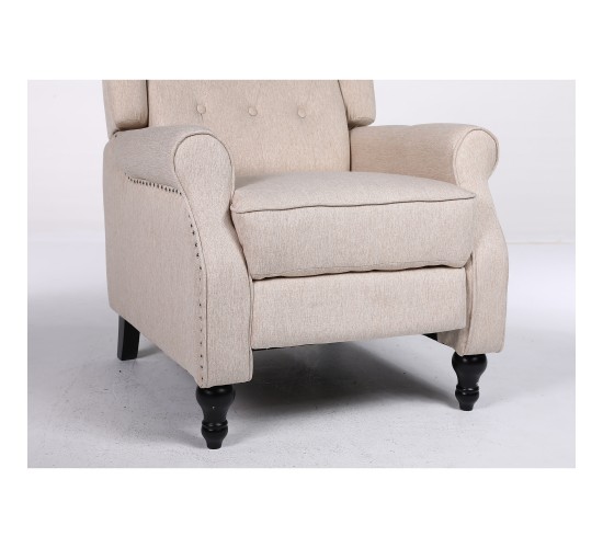 Πολυθρόνα Ανακλινόμενη ArteLibre ALNAIR Μπεζ Ύφασμα 78x85x104cm