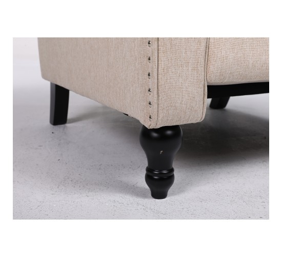 Πολυθρόνα Ανακλινόμενη ArteLibre ALNAIR Μπεζ Ύφασμα 78x85x104cm