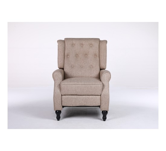 Πολυθρόνα Ανακλινόμενη ArteLibre ALNAIR Καφέ Ύφασμα 78x85x104cm